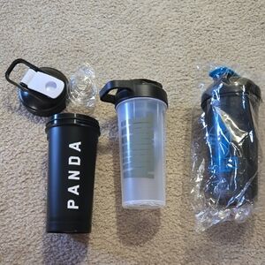 3 Shaker Bottles with Leak-Proof Lids